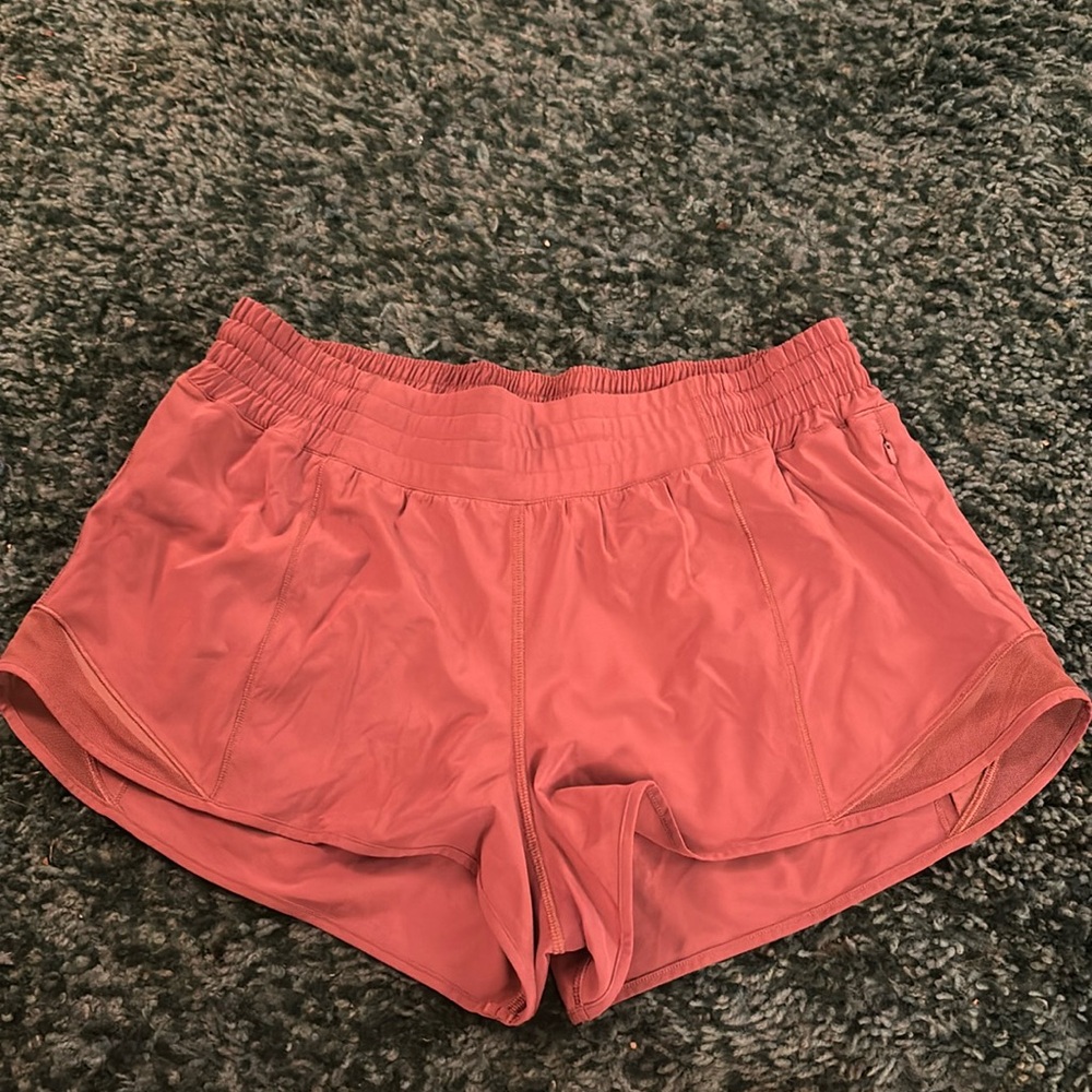 Lululemon maroon running shorts